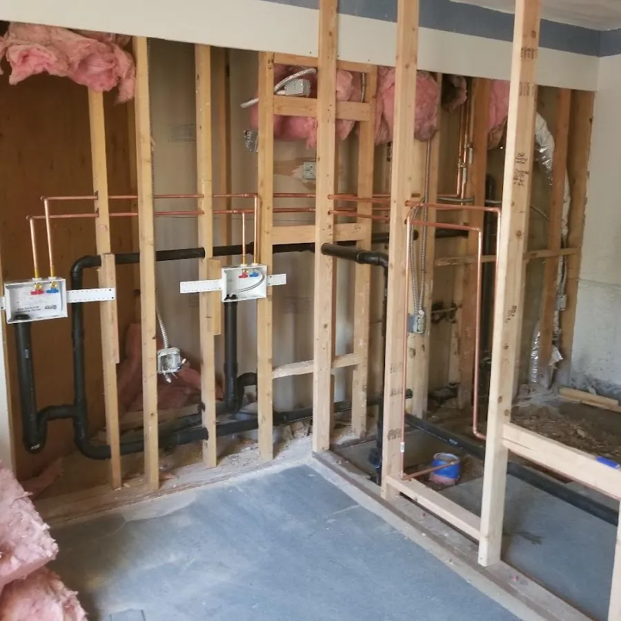Copper pipe rough-in and plumbing installation in Lindenwold